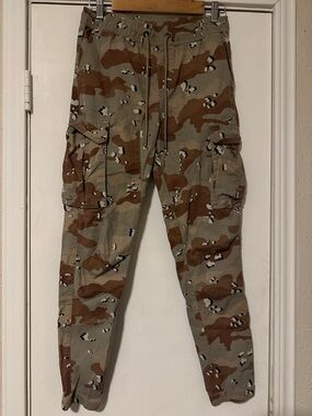 2/$20 Men's Camo Cargo Joggers - Tan & Green